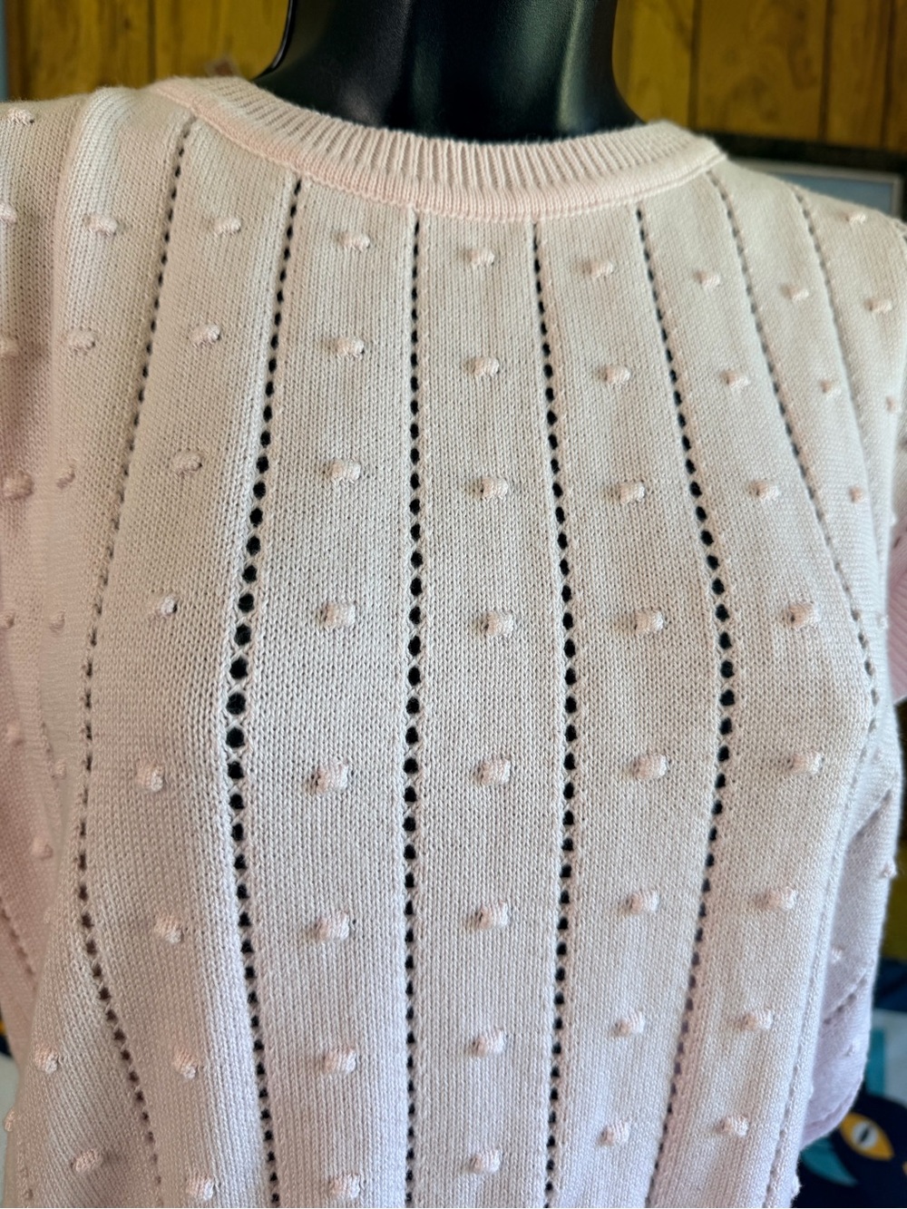 Light Pink Ruffle Sleeve Sweater - Picture 3 of 14